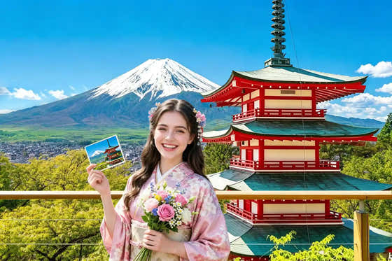 Mt. Fuji, Chureito Pagoda, Kawaguchiko & Oshino Hakkai from Tokyo