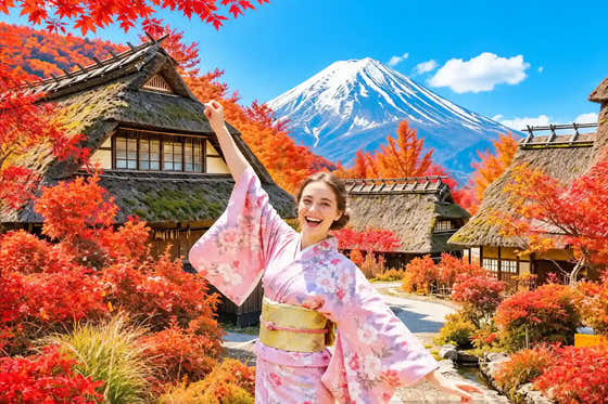 Mt. Fuji Day Tour: Saiko Iyashi-no-Sato, Kawaguchiko & Chureito Pagoda from Tokyo