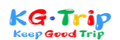Colorful logo with playful text 'KG Trip', suitable for Japan travel tour website